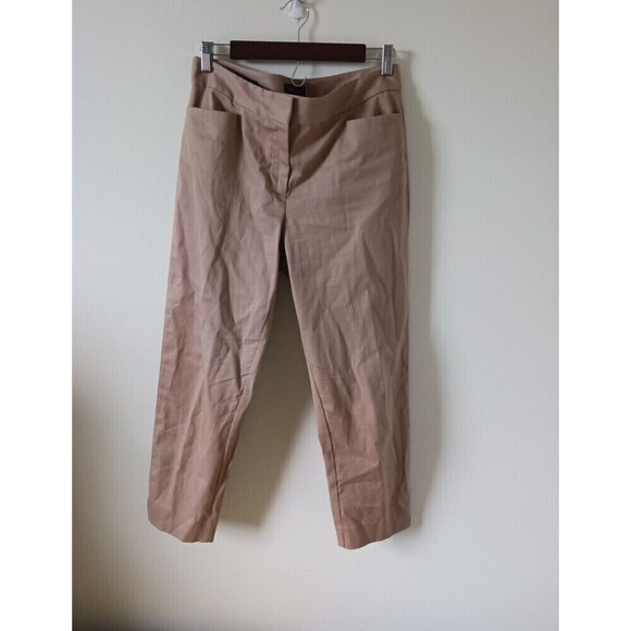 Talbots Curvy Crop Pants Stretch Straight Leg Pockets Beige Size 6 - Picture 1 of 6